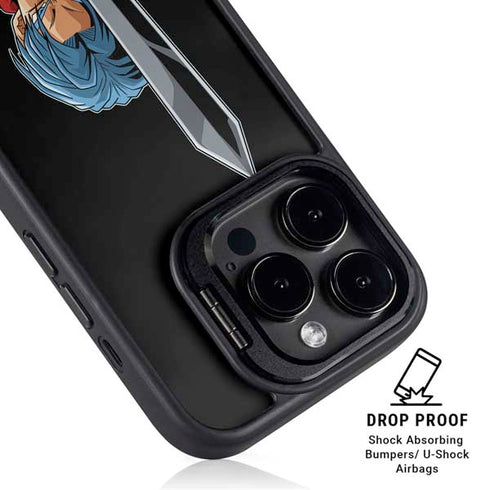 Dragon Ball Super Trunks Portrait iPhone 15 Pro Kickstand Case